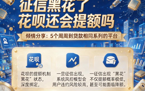 征信黑花了花呗还会提额吗,倾情分享5个周周到贷款相同系列的平台