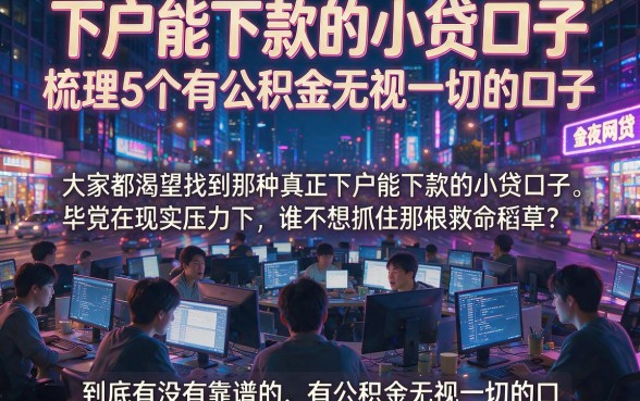 下户能下款的小贷口子，梳理5个有公积金无视一切的口子
