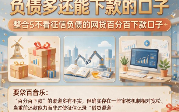 负债多还能下款的口子,整合5个不看征信负债的网贷百分百下款口子