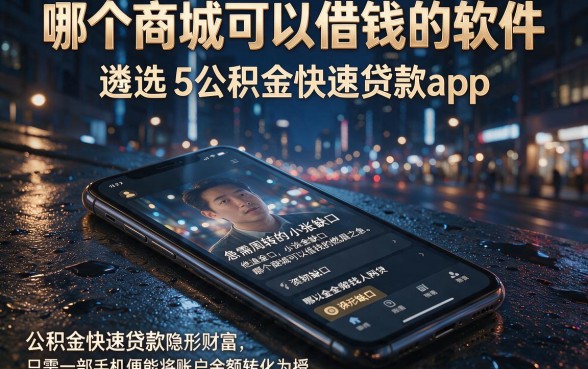 哪个商城可以借钱的软件,遴选5个公积金快速贷款app