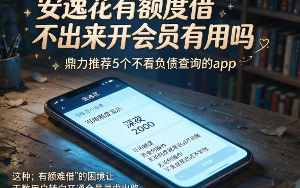 安逸花有额度借不出来开会员有用吗，鼎力推荐5个不看负债查询的app