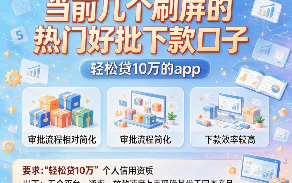 当前几个刷屏的热门好批下款口子,胪列5个轻松贷10万的app