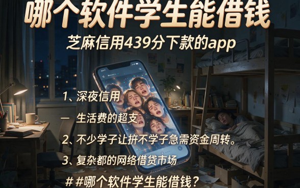 哪个软件学生能借钱，整理五个芝麻信用439分下款的app