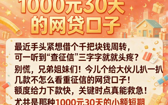 1000元30天的网贷口子，概括5个11月能贷款的软件