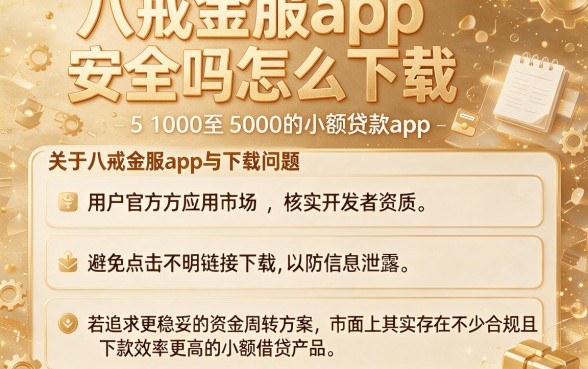八戒金服app安全吗怎么下载,归纳5个1000至5000的小额贷款app