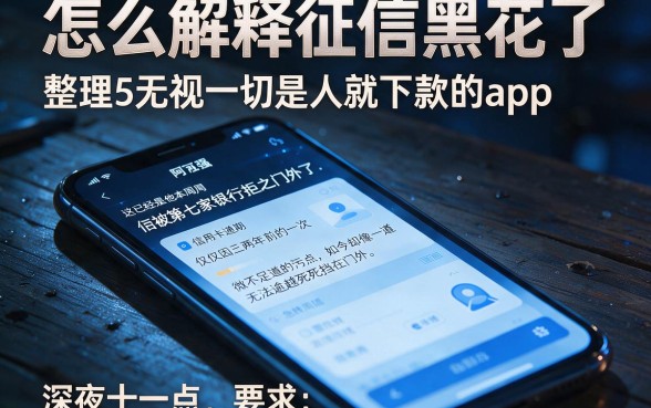 怎么解释征信黑花了,整理5个无视一切是人就下款的app