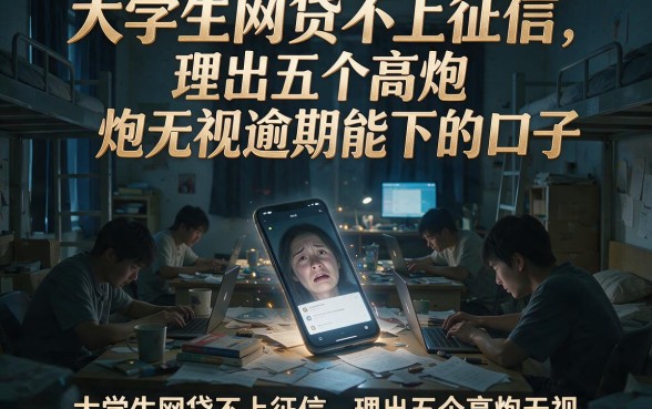 大学生网贷不上征信,理出五个高炮无视逾期能下的口子