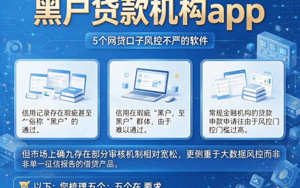 黑户贷款机构app,细致阐述5个网贷口子风控不严的软件