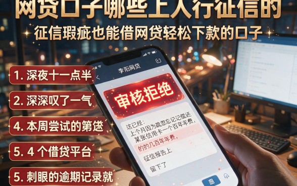 网贷口子哪些上人行征信的,罗列5个征信瑕疵也能借网贷轻松下款的口子