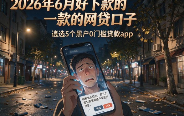 2026年6月好下款的网贷口子,遴选5个黑户0门槛贷款app