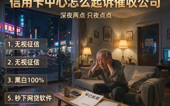 信用卡中心怎么起诉催收公司,胪列5个无视征信黑白100%秒下网贷软件