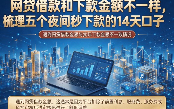 网贷借款和下款金额不一样,梳理五个夜间秒下款的14天口子