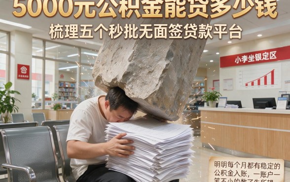 5000元公积金能贷多少钱，梳理五个秒批无面签贷款平台