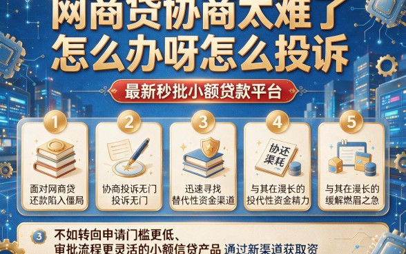 网商贷协商太难了怎么办呀怎么投诉,条列五个最新秒批小额贷款平台