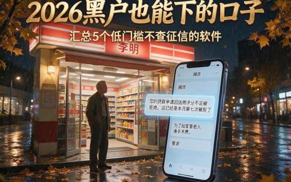 2026黑户也能下的口子,汇总5个低门槛不查征信的软件