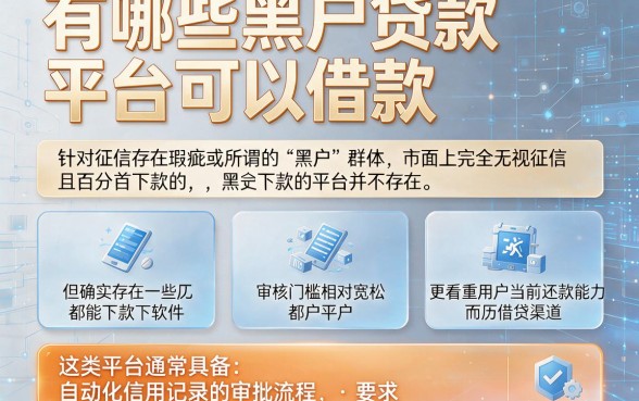 有哪些黑户贷款平台可以借款,归纳五个黑户都能下的软件