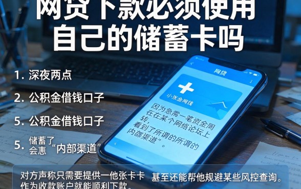 网贷下款必须使用自己的储蓄卡吗，枚举5个公积金借钱口子