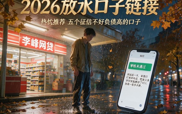 2026放水口子链接,热忱推荐五个征信不好负债高的口子