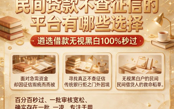 民间贷款不查征信的平台有哪些选择,遴选五个借款无视黑白100%秒过