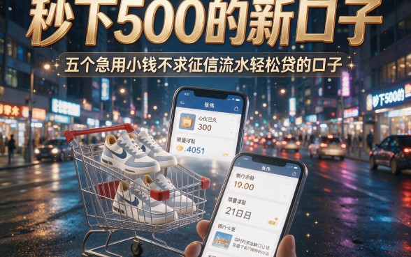秒下500的新口子，深入剖析五个急用小钱不求征信流水轻松贷的口子