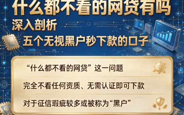 什么都不看的网贷有吗,深入剖析五个无视黑户秒下款的口子