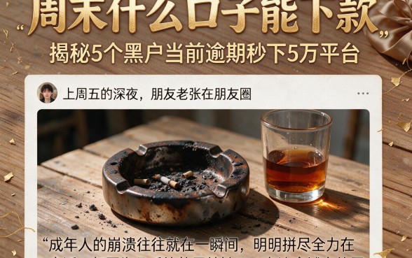 周末什么口子能下款,揭秘5个黑户当前逾期秒下5万平台