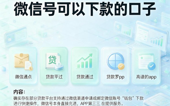 微信号可以下款的口子，罗列五个贷款通过高的app