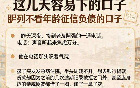 这几天容易下的口子，胪列五个不看年龄征信负债的口子