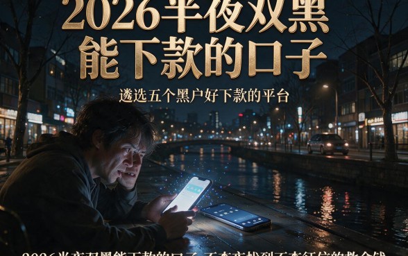 2026半夜双黑能下款的口子，遴选五个黑户好下款的平台