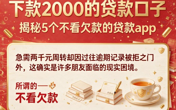 下款2000的贷款口子，揭秘5个不看欠款的贷款app