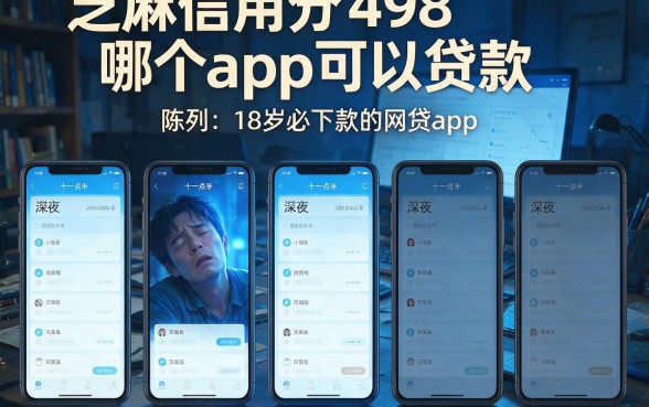 芝麻信用分498哪个app可以贷款,陈列五个18岁必下款的网贷app