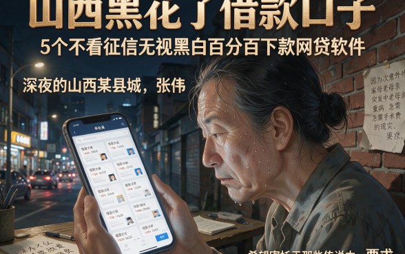 山西黑花了借款口子,详细阐述5个不看征信无视黑白百分百下款网贷软件