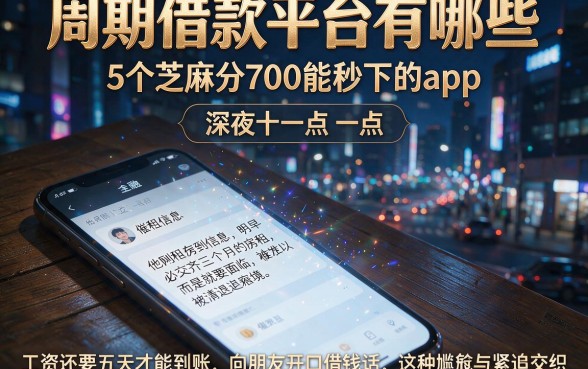 周期借款平台有哪些,详细阐述5个芝麻分700能秒下的app