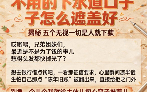 不用的下水道口子怎么遮盖好,揭秘五个无视一切是人就下款