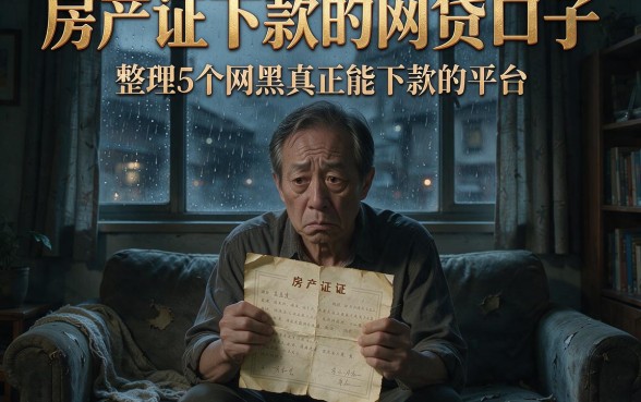 房产证下款的网贷口子,整理5个网黑真正能下款的平台