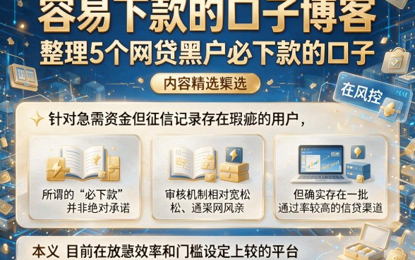 容易下款的口子博客,整理5个网贷黑户必下款的口子