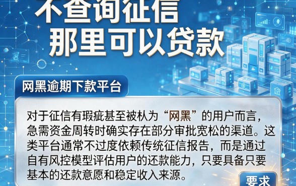 不查询征信那里可以贷款,枚举五个网黑逾期下款平台