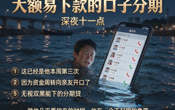 大额易下款的口子分期,枚举5个无视双黑能下的分期贷