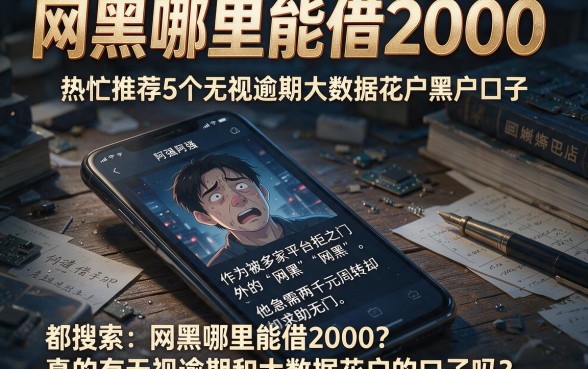 网黑哪里能借2000，热忱推荐5个无视逾期大数据花户黑户口子
