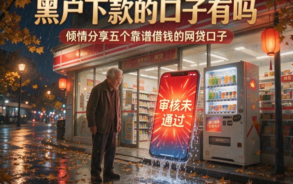 黑户下款的口子有吗,倾情分享五个靠谱借钱的网贷口子