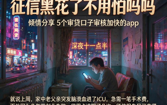 征信黑花了不用怕吗吗,倾情分享5个审贷口子审核加快的app