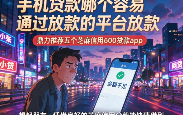 手机贷款哪个容易通过放款的平台放款,鼎力推荐五个芝麻信用600贷款app
