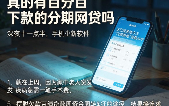 真的有百分百下款的分期网贷吗,详细阐述5个摆脱欠款束缚贷款新软件