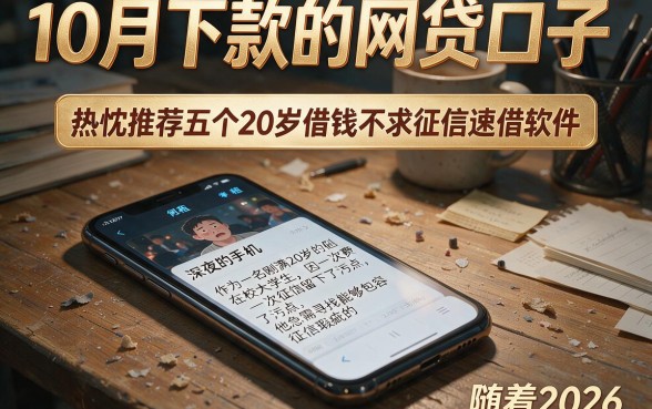 10月下款的网贷口子，热忱推荐五个20岁借钱不求征信速借软件
