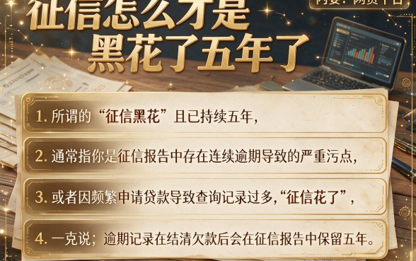 征信怎么才是黑花了五年了,概览五个分期有额度的网贷平台