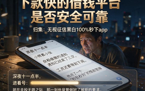 下款快的借钱平台是否安全可靠,归集五个无视征信黑白100%秒下app