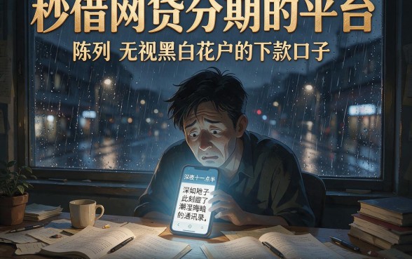 秒借网贷分期的平台,陈列五个无视黑白花户的下款口子
