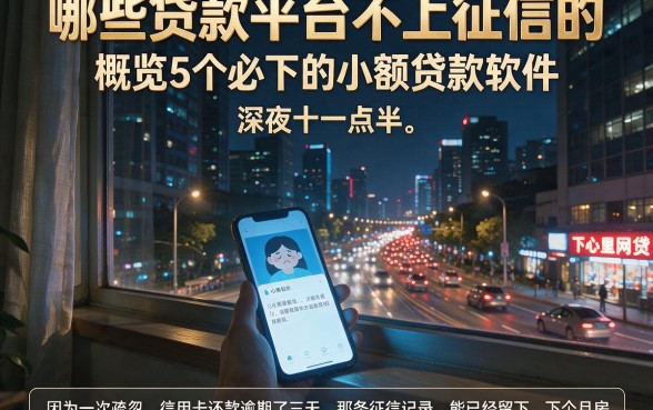哪些贷款平台不上征信的，概览5个必下的小额贷款软件