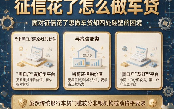 征信花了怎么做车贷，细致阐述5个黑白贷款必过的软件