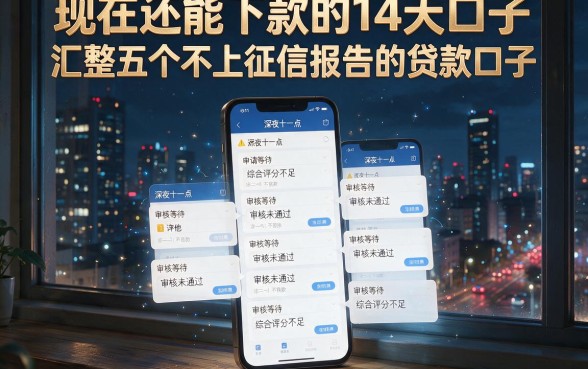 现在还能下款的14天口子,汇整五个不上征信报告的贷款口子